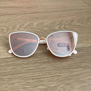 A New Day sunglasses - new, white with rose gold accent